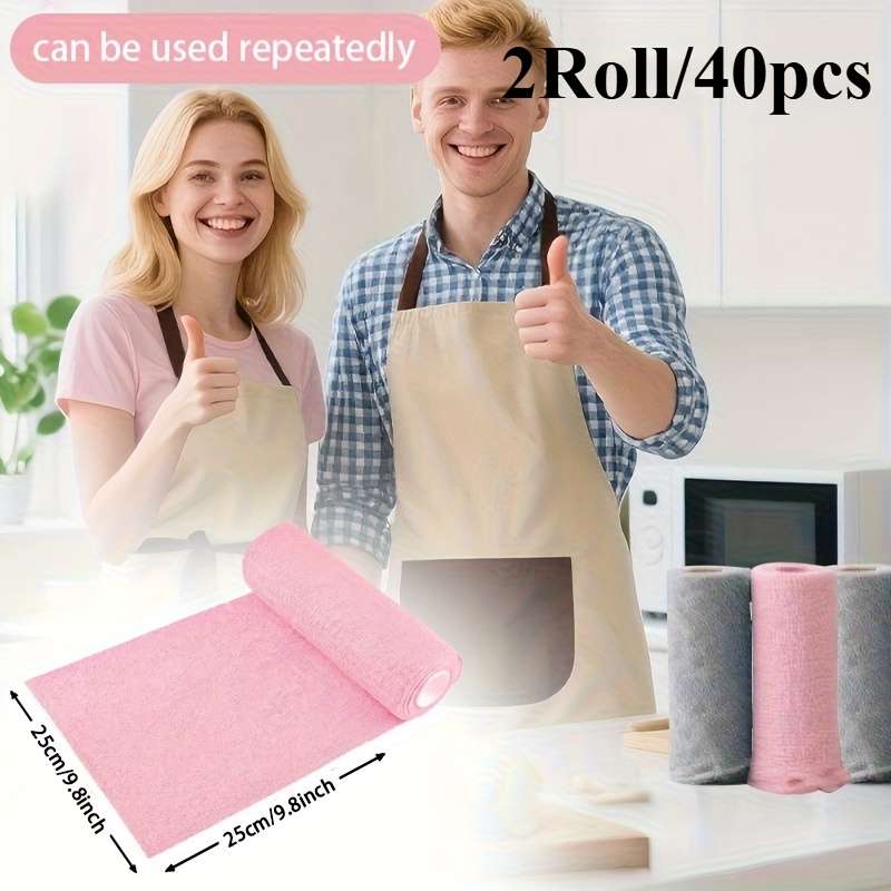 Rag Color Pink Gray Quantity 2Rolls40Pcs