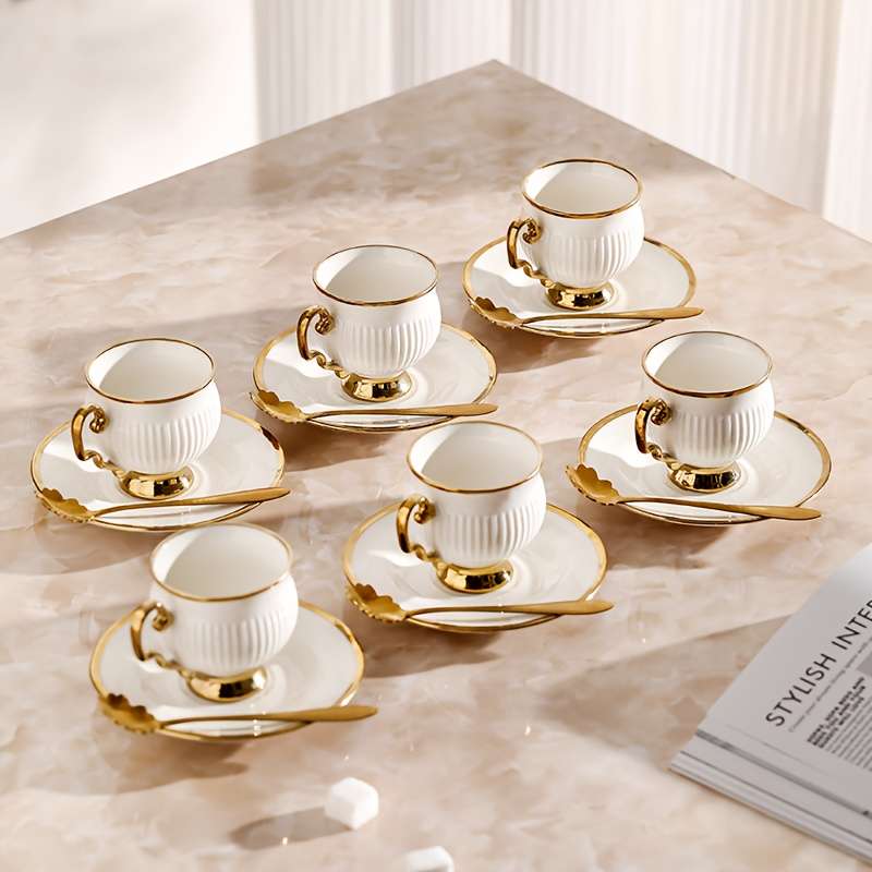 Water Cup Quantity 4 Cups   4 Saucers   Spoon