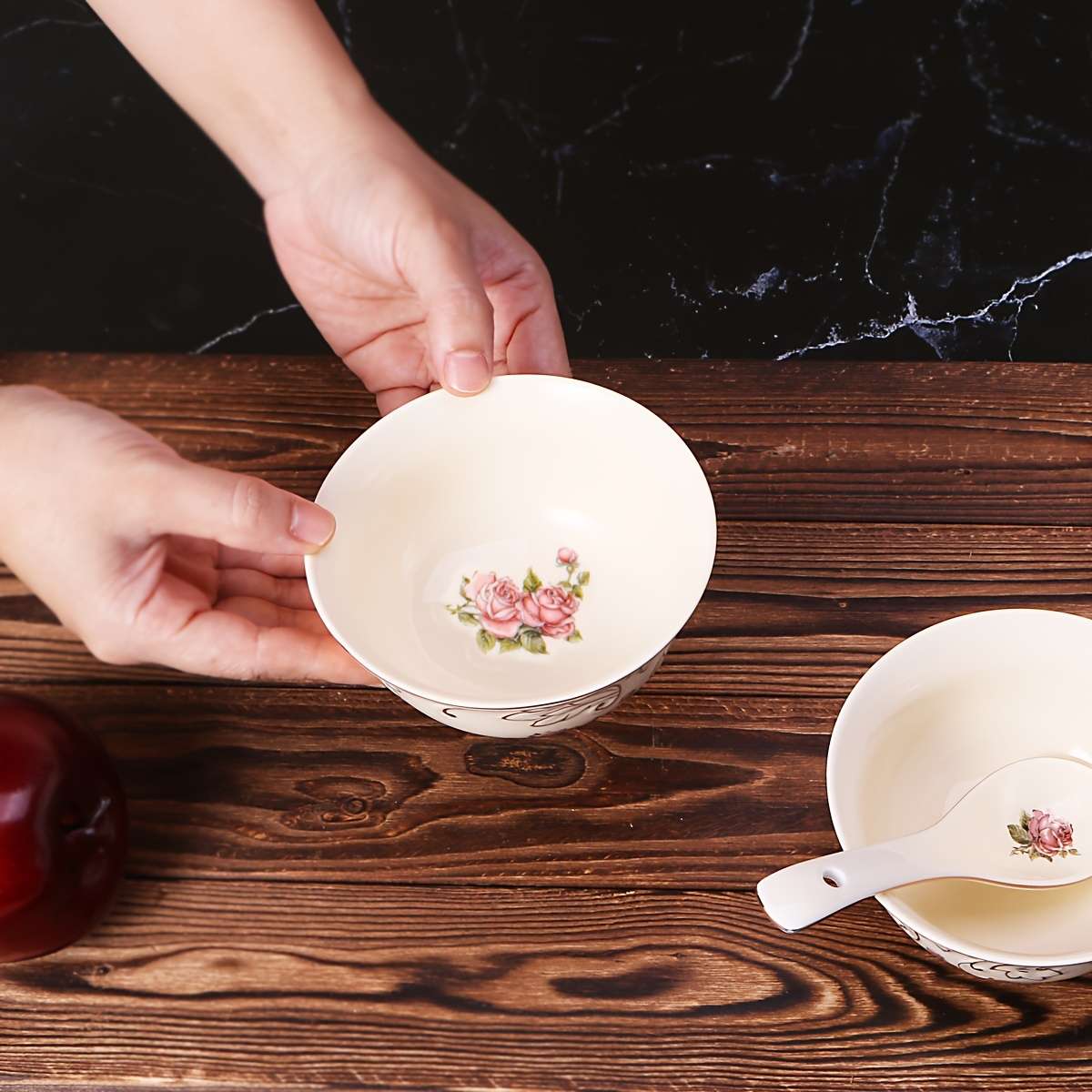 Bowl Color Roseb Quantity2 Bowls  2 Spoons