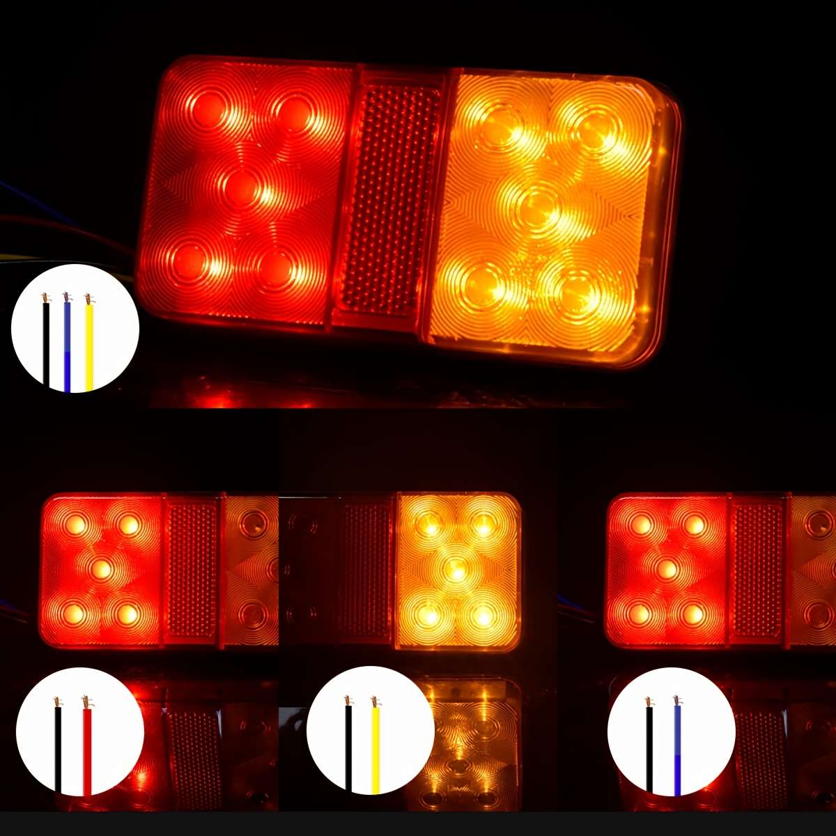 2pcs Multipurpose Led Car Light Bulb High Brightness Truck Tail Light Truck Trailer R