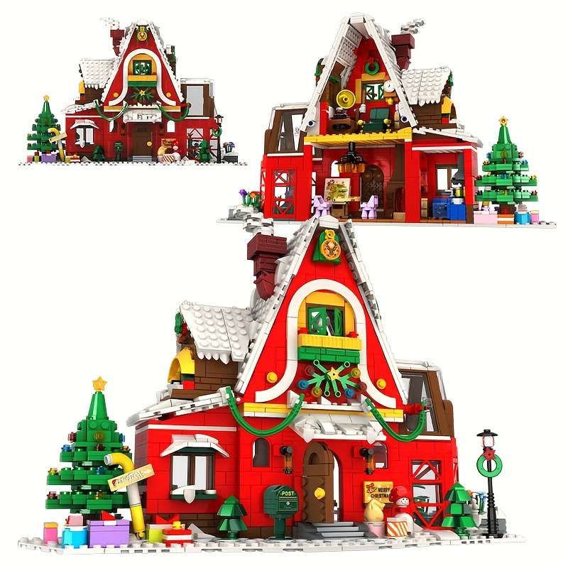Building Toy Architectural Model Toy Set Style Holiday Season House Blocks
