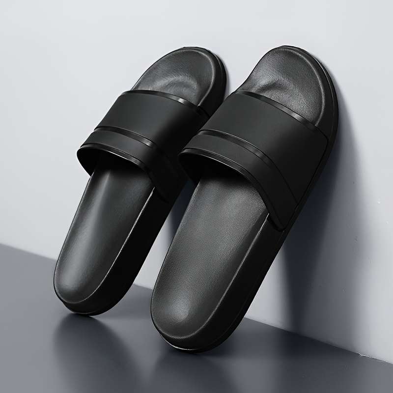 Men Slippers Summer Style Black Size Uk 9.5 To 10