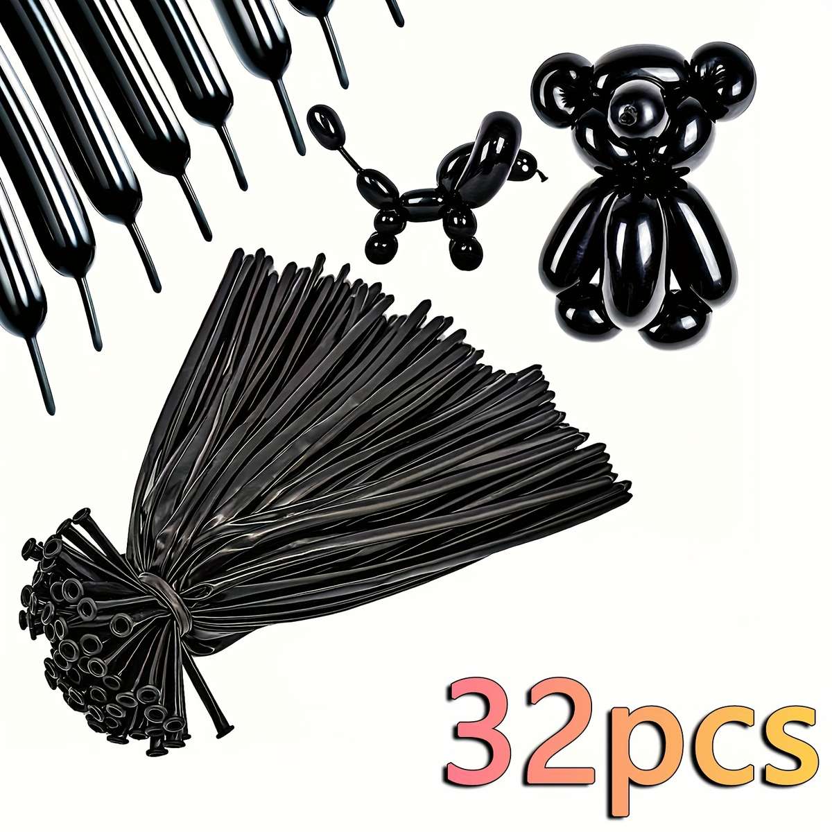 Balloon Items 32 Black Long Balloons