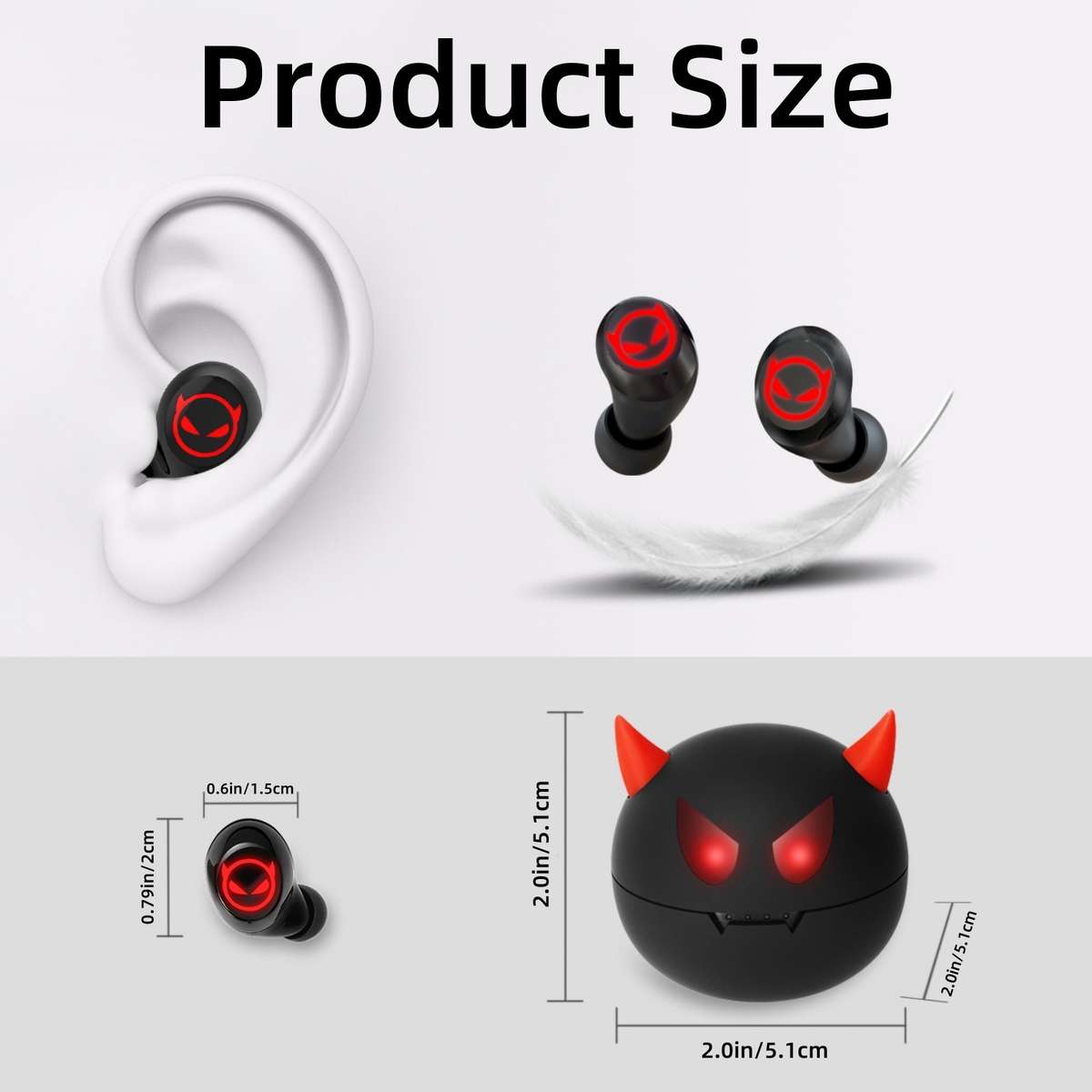 Rechargeable Wireless Earbuds Headphones Headset