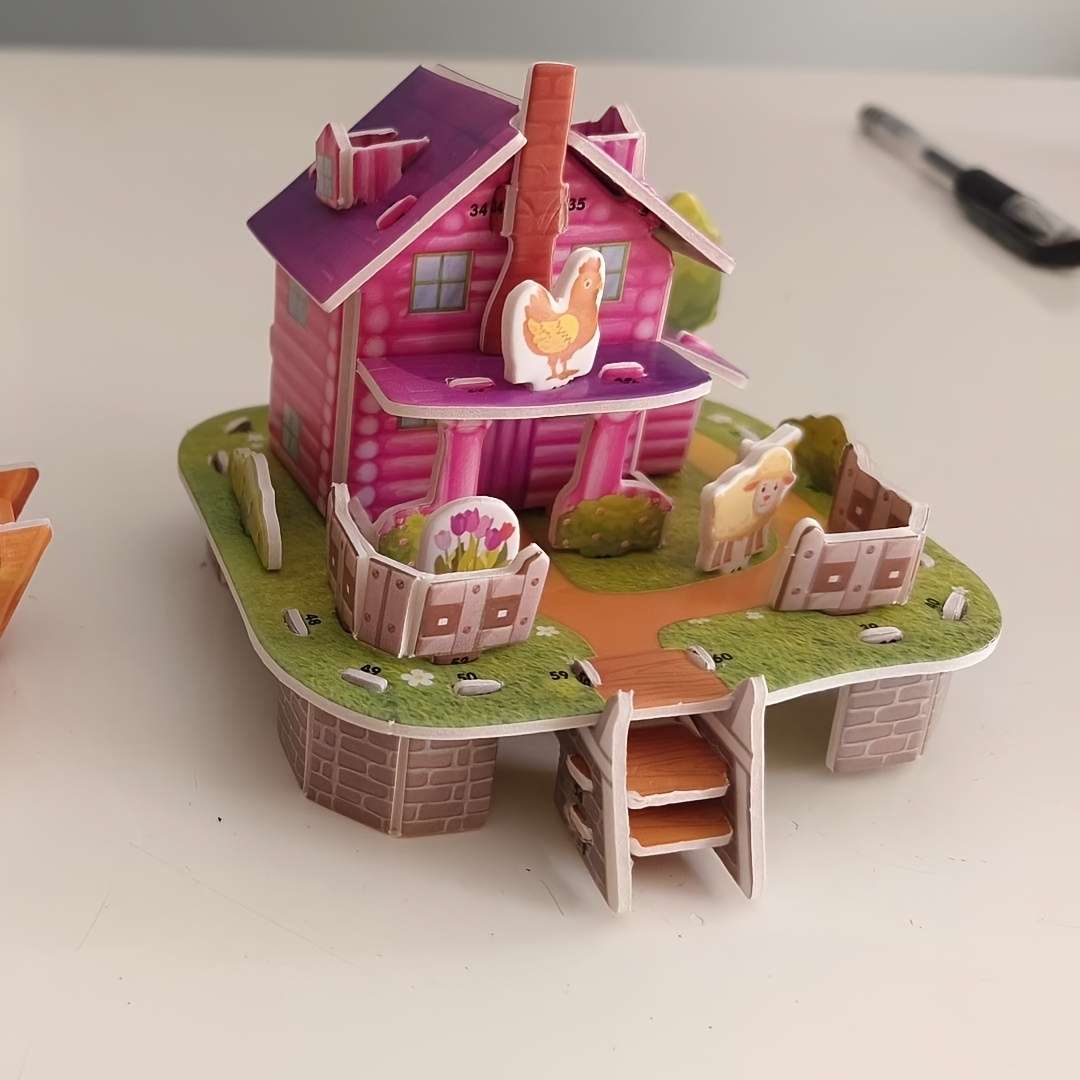 Building Toy Architectural Model Toy Set Model Four Random Styles.