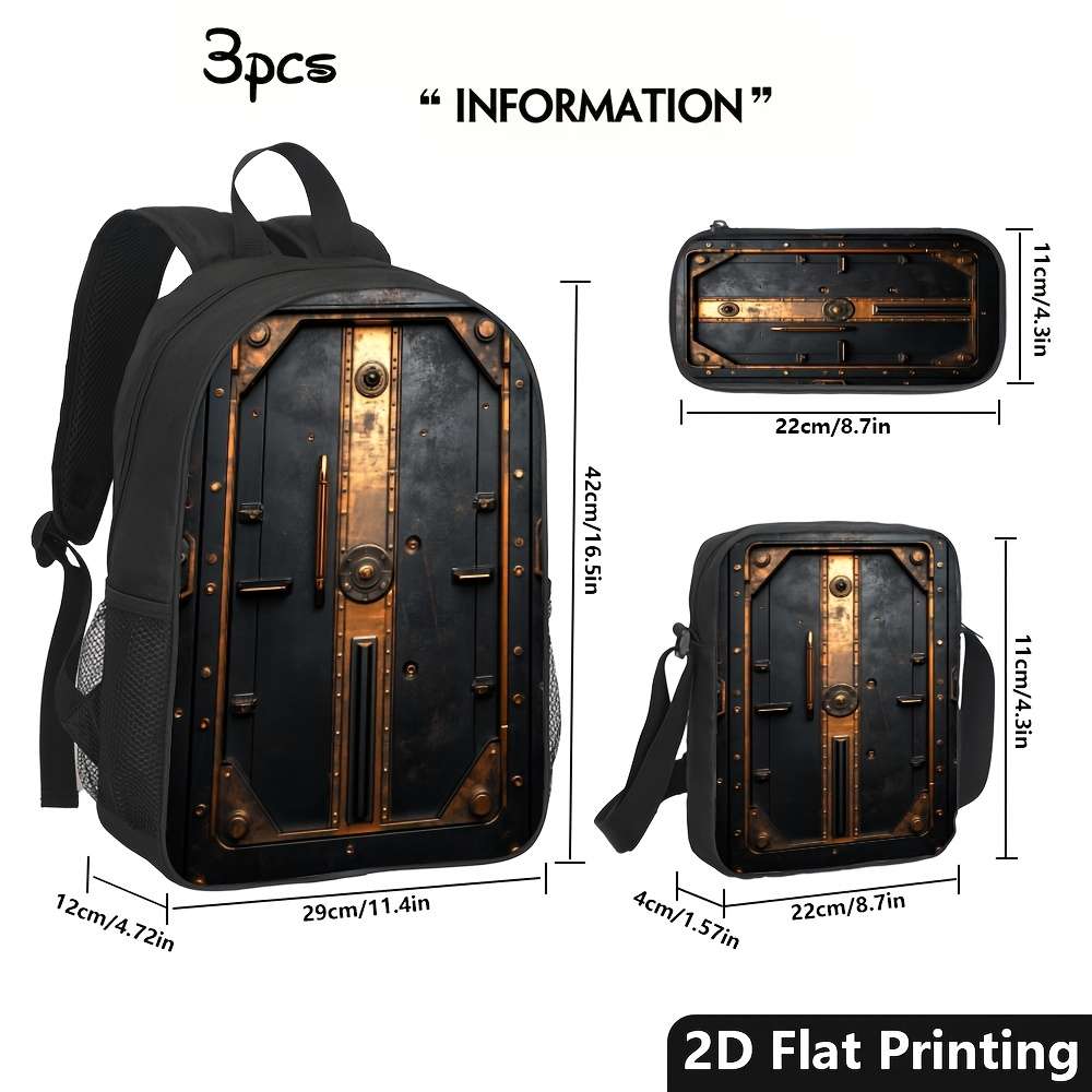 Men S Backpack 3Pcs