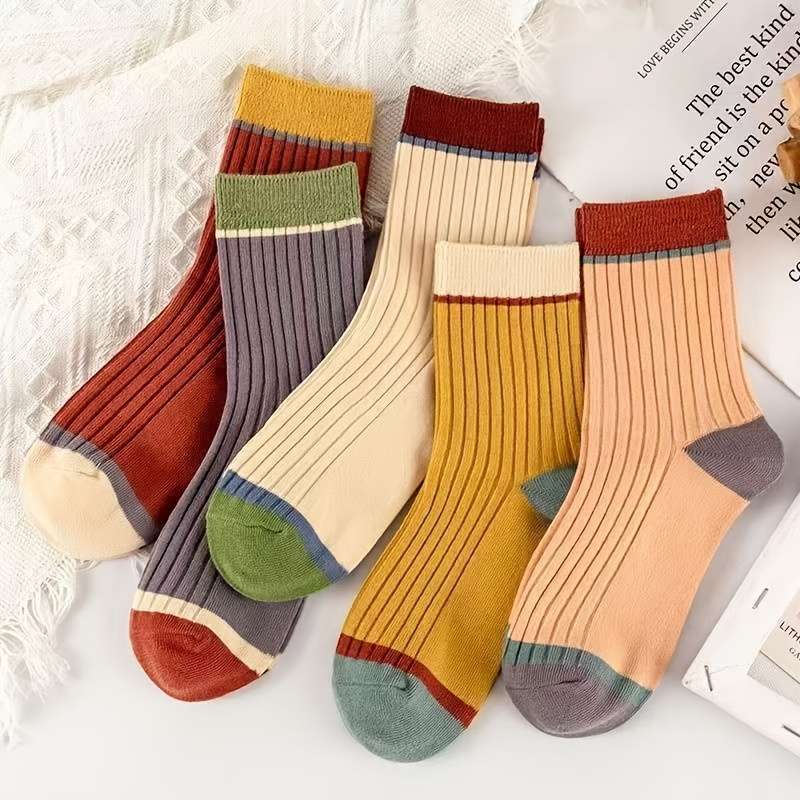 Women S Socks Color Mixed Color5 Pairs Size Onesize