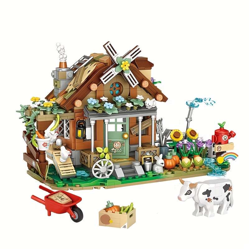 3D Building Model Puzzle Set Style 889Pcs Farm House 1281