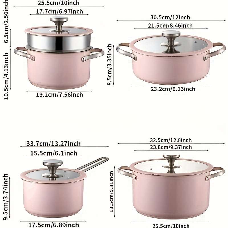 Ultimate Pink Single Set Ceramic Coated Cookware Outdoor