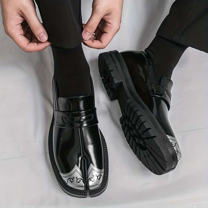 Mens Leather Shoes Color Black Sizeuk 5.5