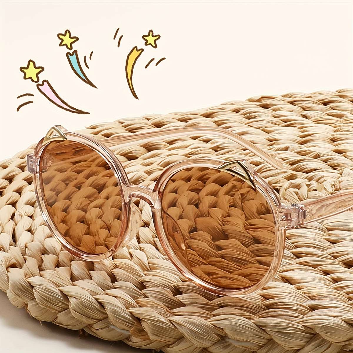 Kids Glasses Color Transparent Tea