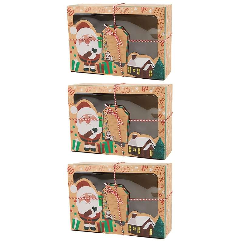 Christmas Gift Boxes Style Santa Claus Quantity 3Pcs
