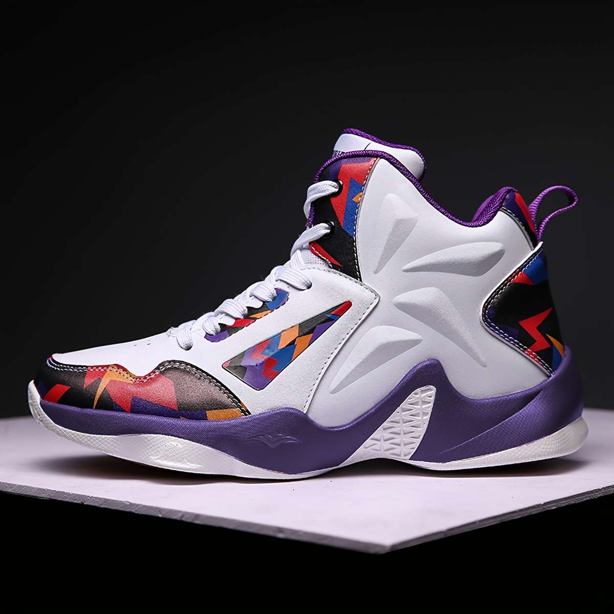 Basketball Shoes Color 8711 White Sizeuk 6.5