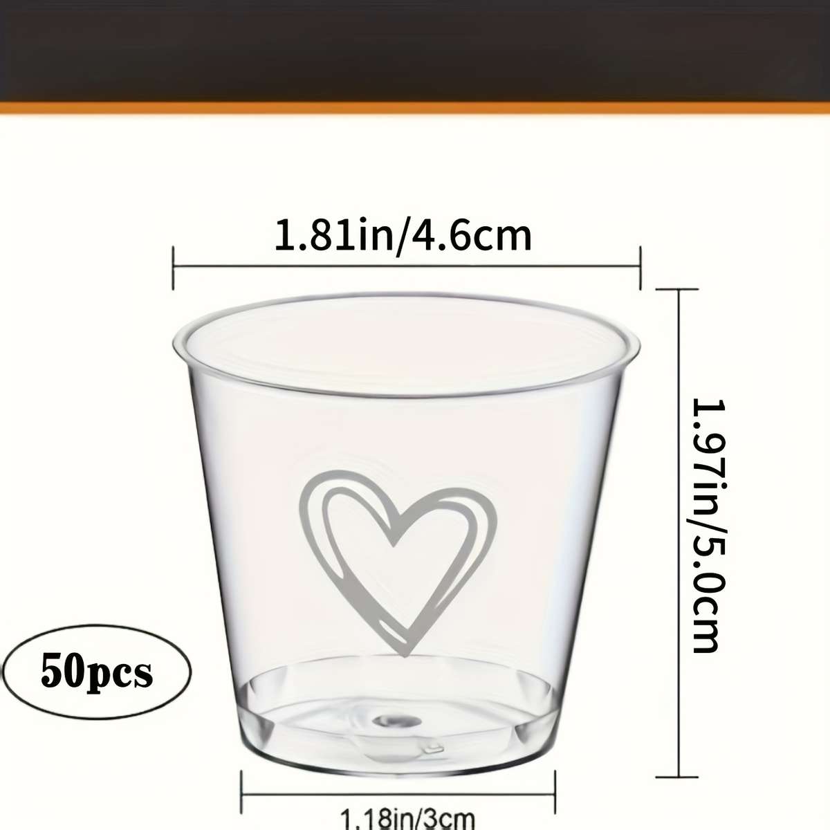 Water Cup Style 50Ml Heart Shaped Cup