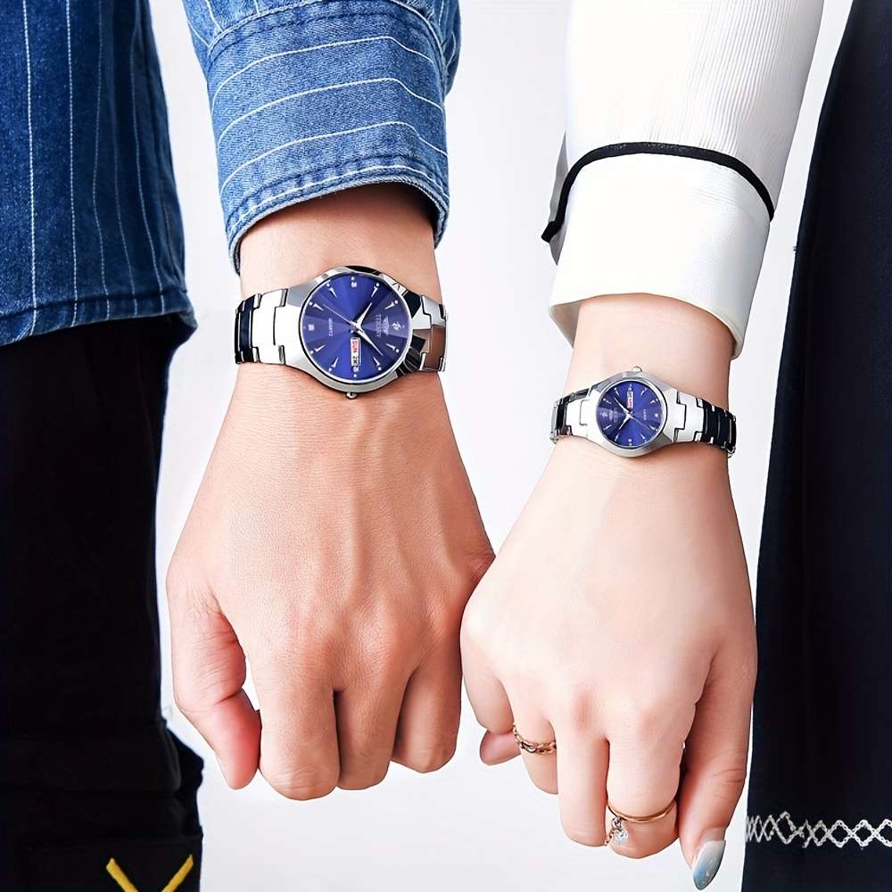 2Pcs Classic Couple Watches
