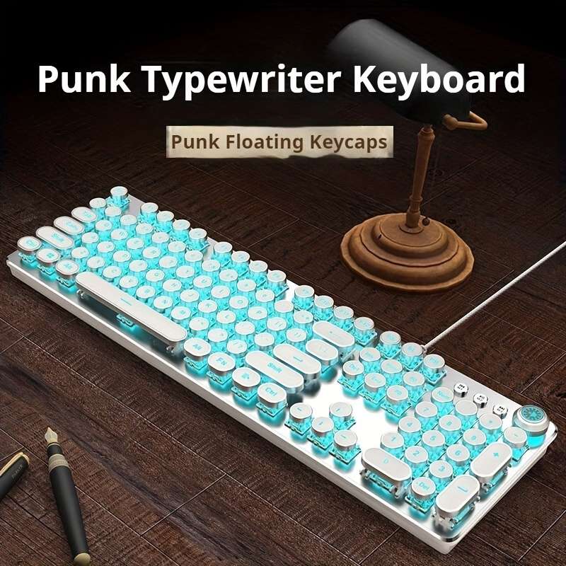 Portable HighQuality Build For Laptop Desktop Eweadn Punk Typewriter Mechanical