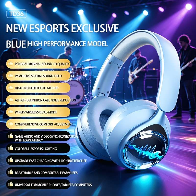 Headset Blue Includes 2 Pcs Earmuffs