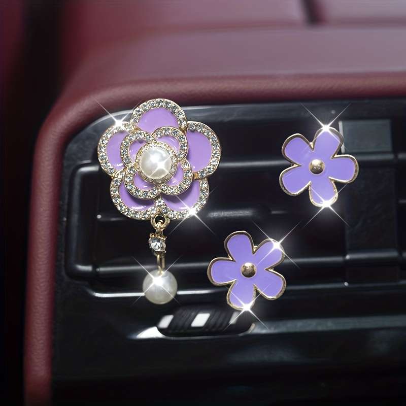 Car Interior Decor  3Pcs White