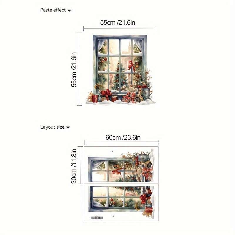 Christmas Decorations Size 29.97X59.94Cmx2