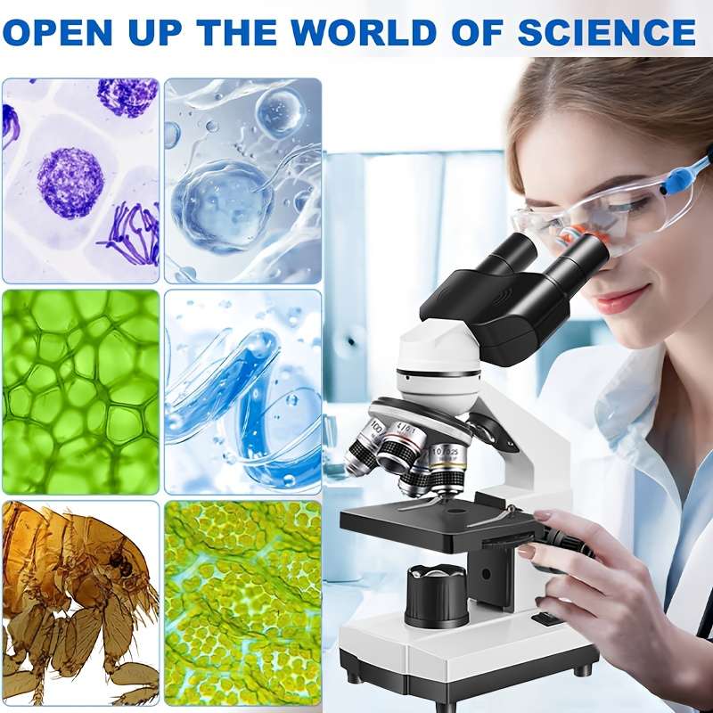 Advanced Biological Optical Compound Binocular Microscope Enhanced Four Hole