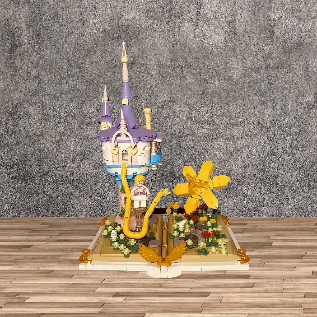 Building Toy Architectural Model Toy Set Color Flower Castle