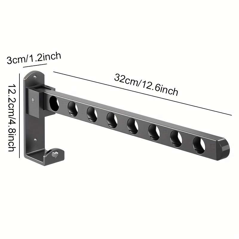 Clothes Rack 2 Black 8Hole