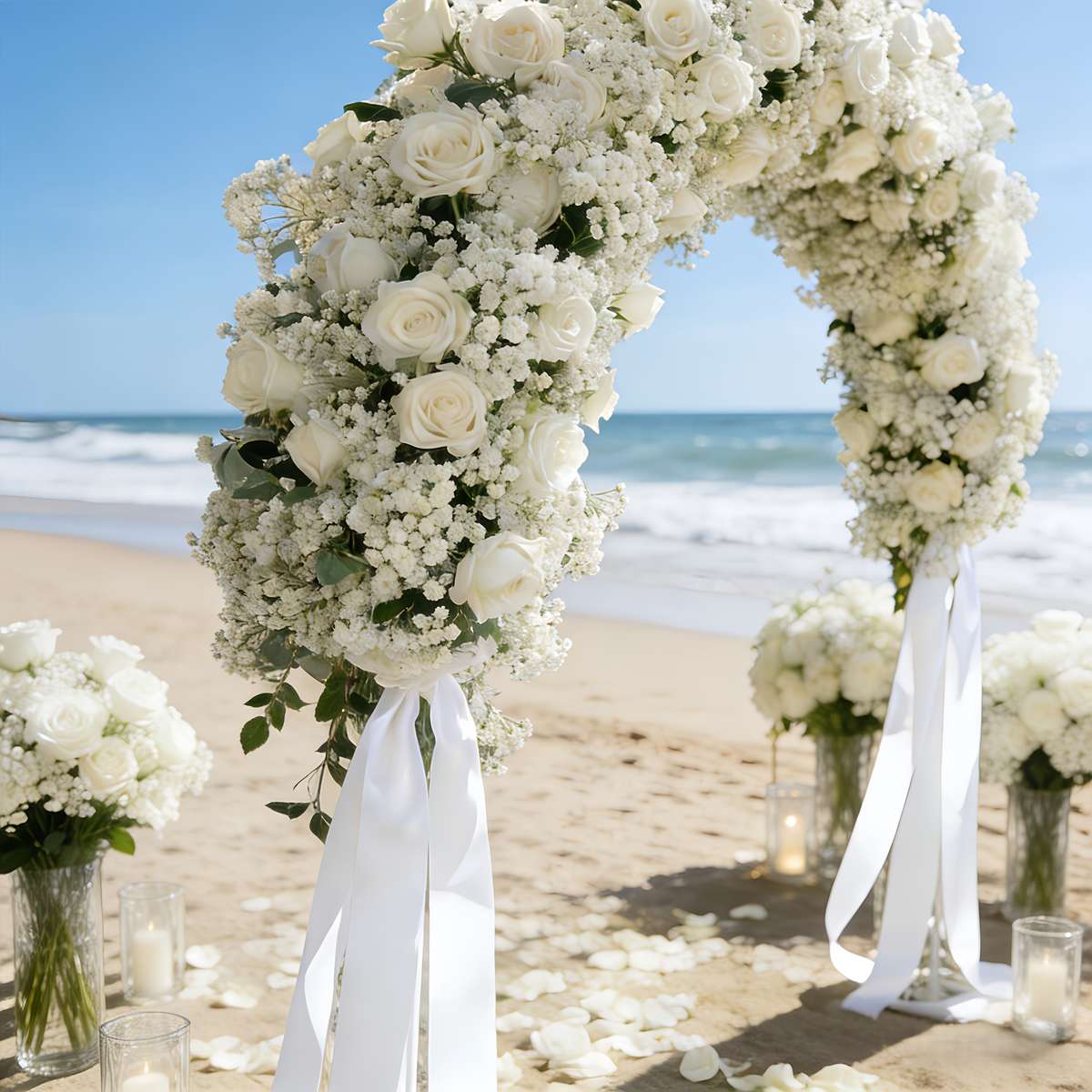 Wedding Supplies Style 5 Roses  20 Baby'S Breath