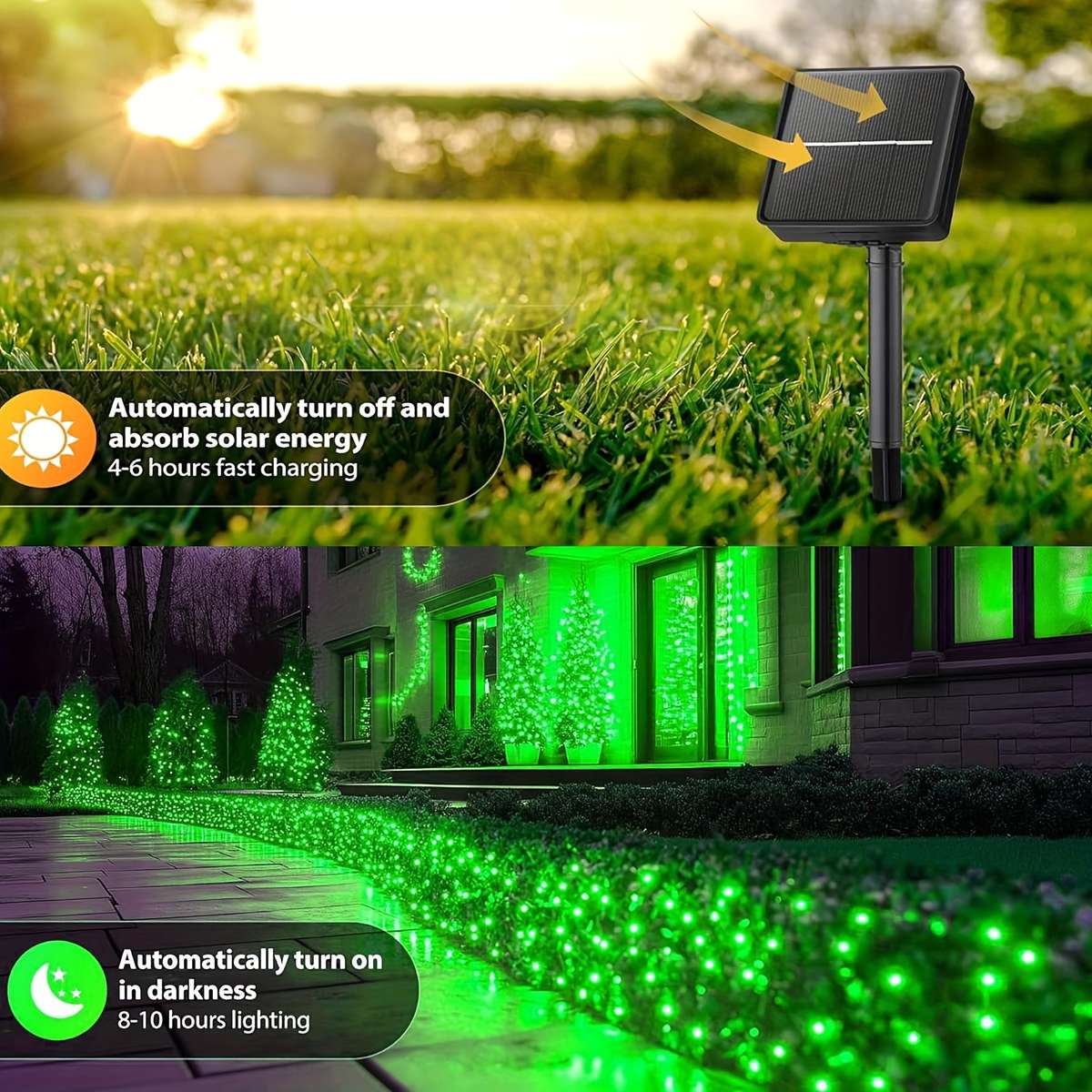 String Lights Color Green Model7M 22.97Ft 50Led