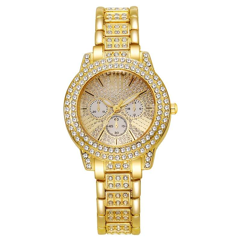 Classic Women Quartz Watch Simple Jewelry 1864 Silvery Set 6 Piece Womens