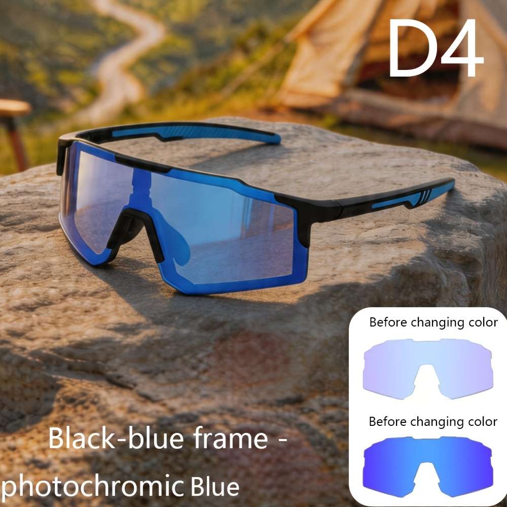 Cycling Glasses Color Black Blue Photochromic Blue