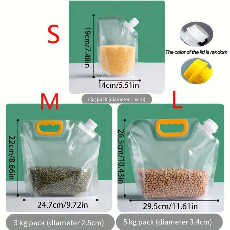 Food Storage Bags Model Transparent M5Pcs