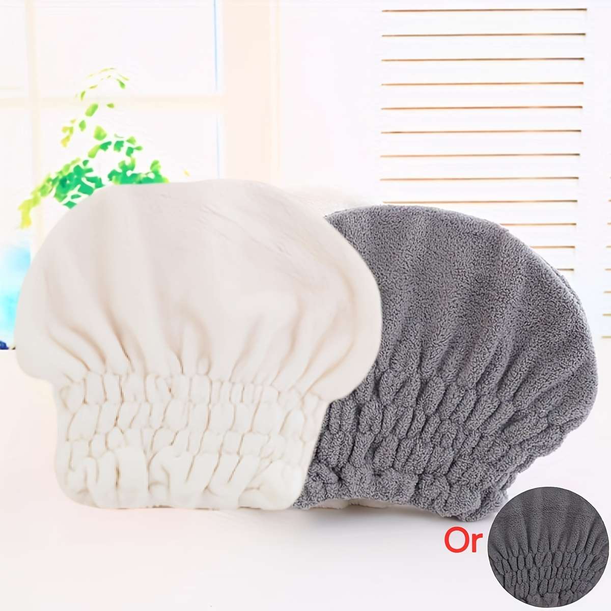 Hair Turban 2Pcs Grey
