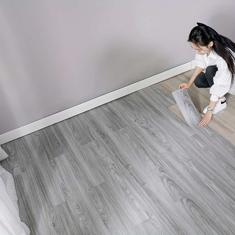 Self Adhesive Floor Stickers Gray 30Pcs