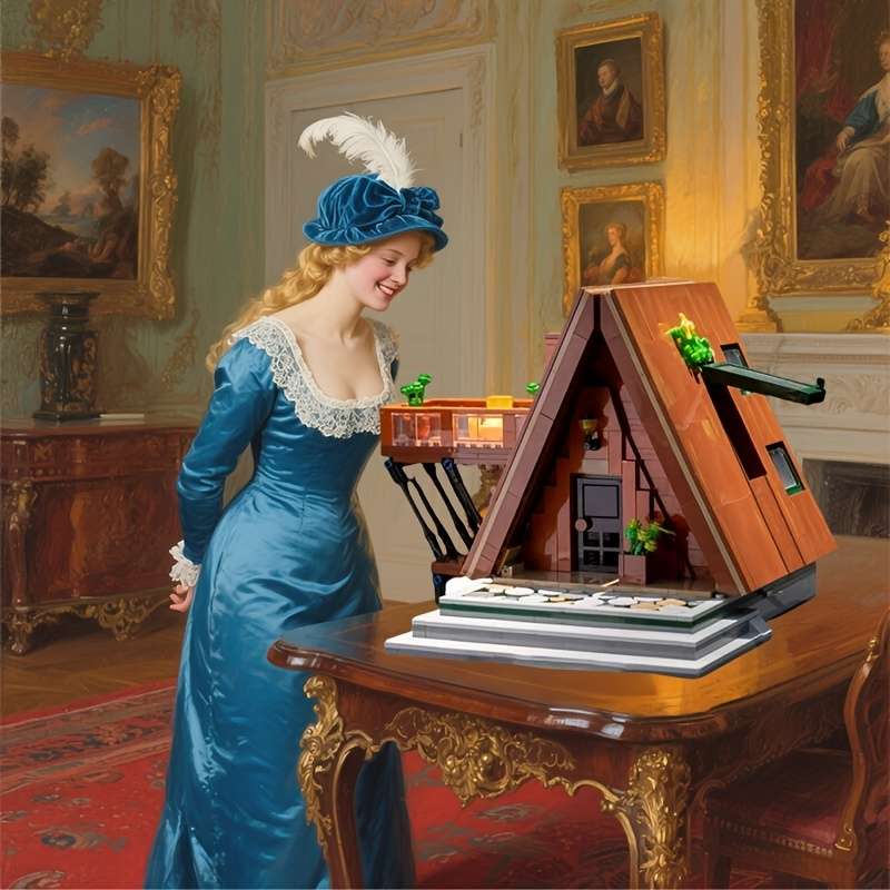 Building Toy Architectural Model Toy Set Style Wooden House