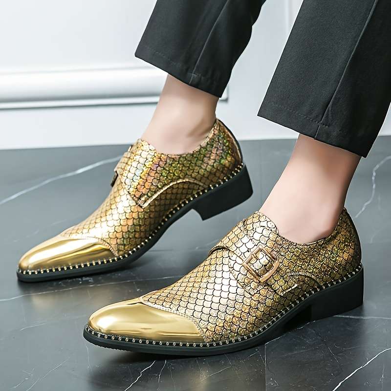 Mens Leather Shoes Color Silvery Sizeuk 6.5