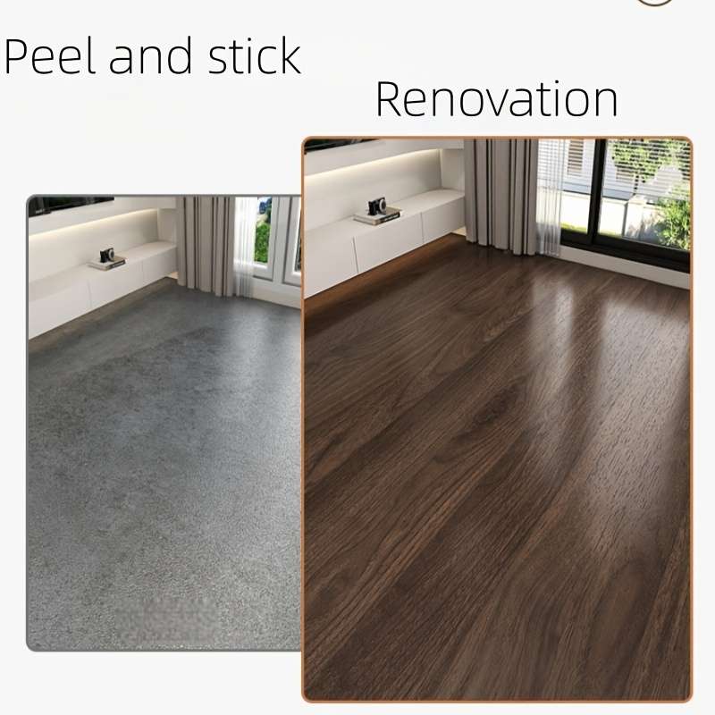 Self Adhesive Floor Stickers Dark Walnut 80.01Cm*200.0Cm