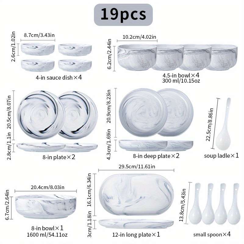 Bowl Color 19Piece Set