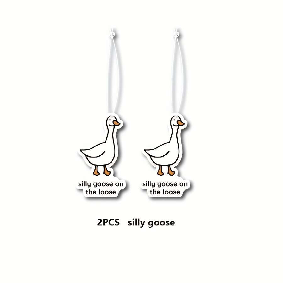 Car Interior Decor  2Pcs Silly Goose