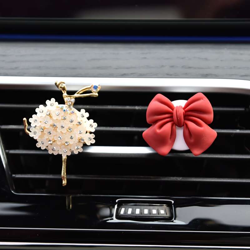 Car Interior Decor Items 2 Pink Ballet Girls