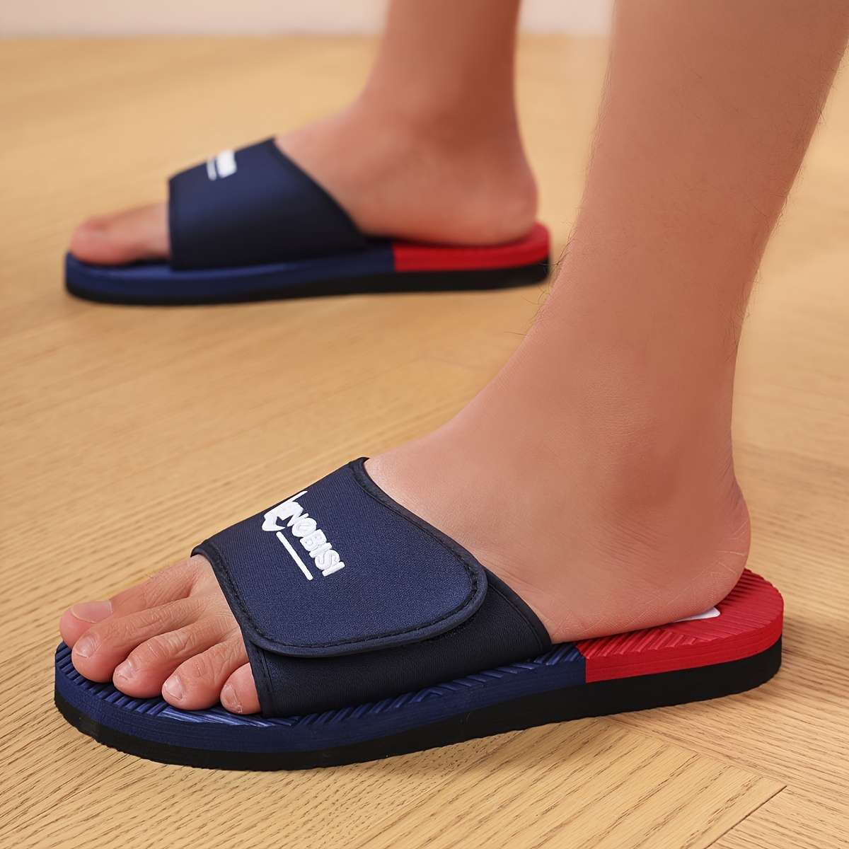 Men Slippers Summer Style Grey Size Uk 7.5