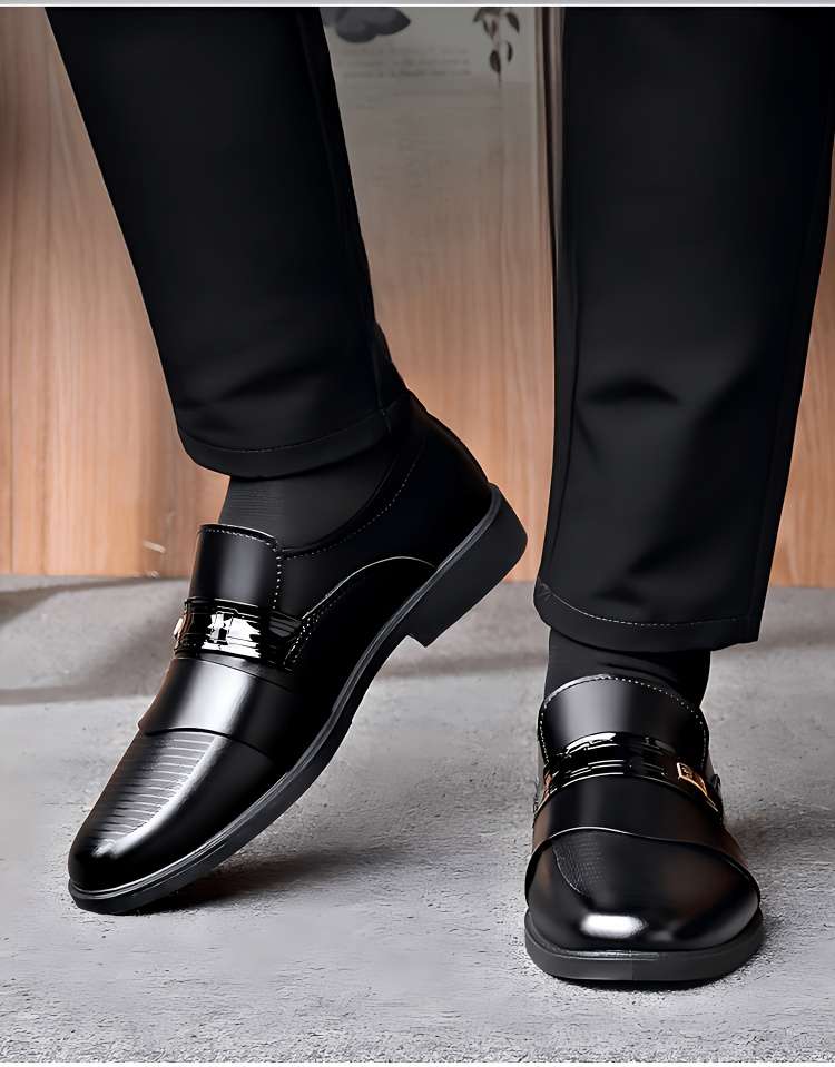 Mens Leather Shoes Color 7711 Black Sizeuk 7