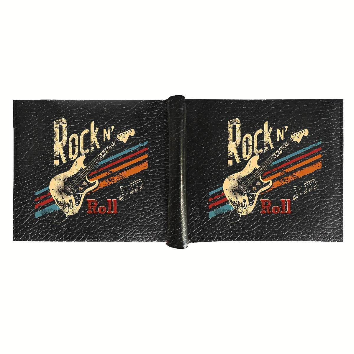 Men'S Faux Leather Bifold Wallet With Crocodile Patternrock N' Roll Retro Style Compact