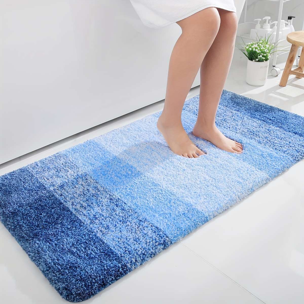 Floor Mats Color Blue Size 30X40Cm