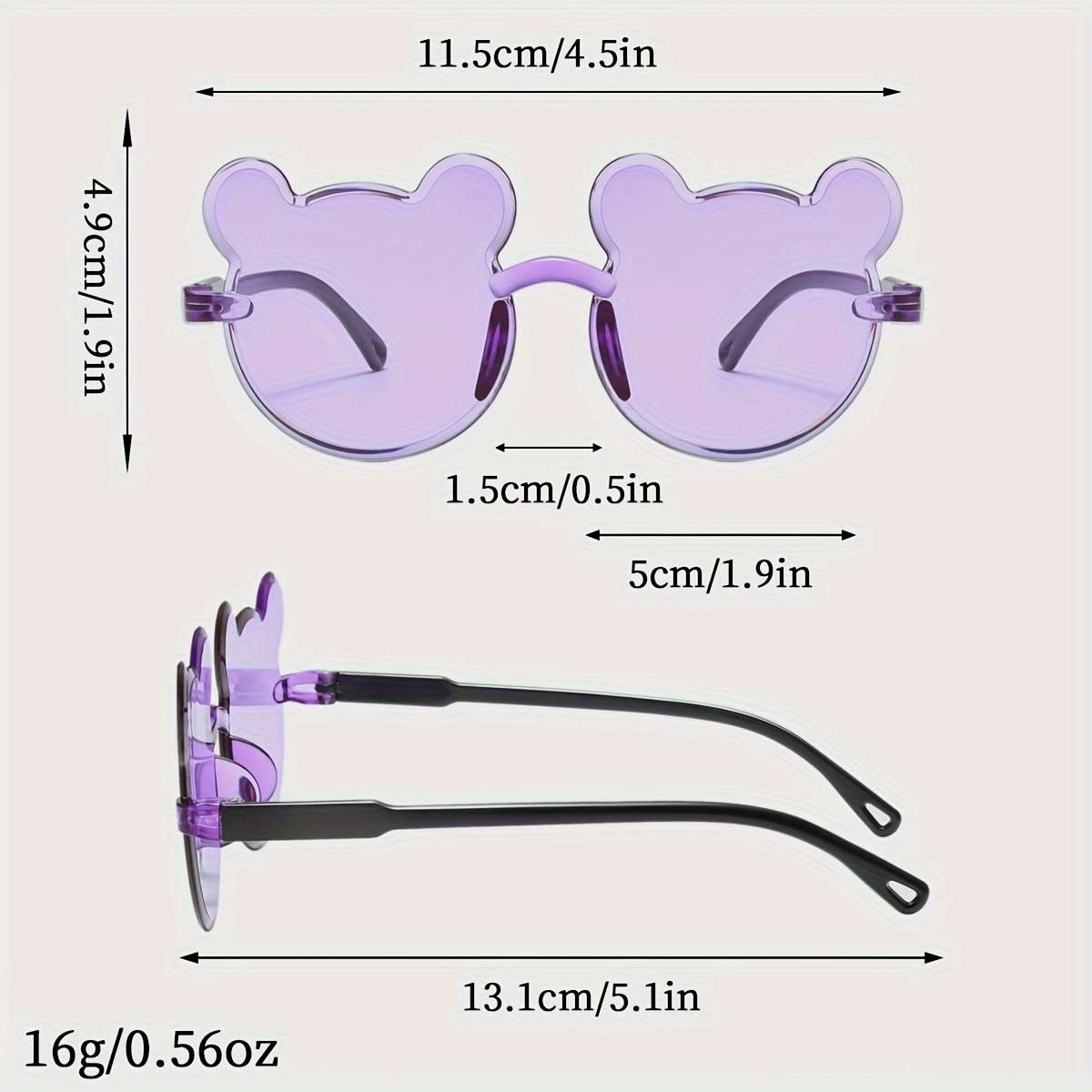 Glasses Color Upper Purple And Lower Blue*2Double Grey