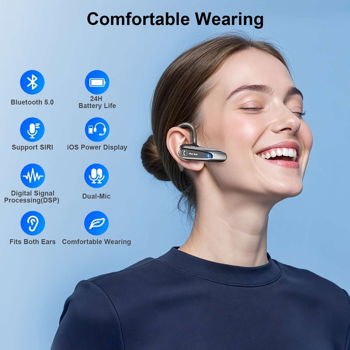 Rechargeable Wireless Earbuds Headphones Headset