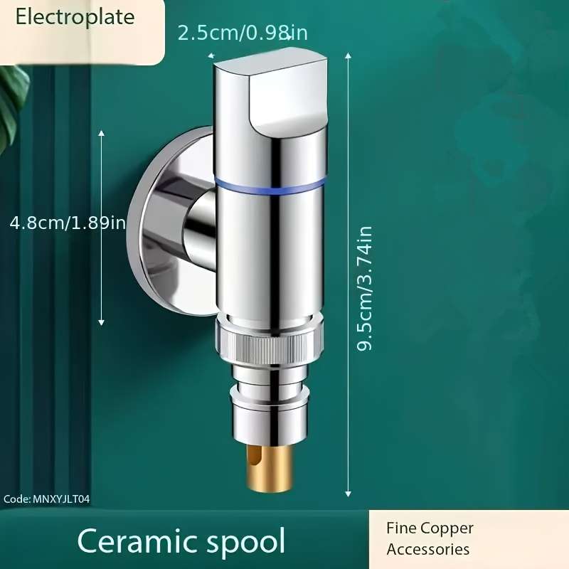 T-Shaped Mini Washing Machine Faucet Silver