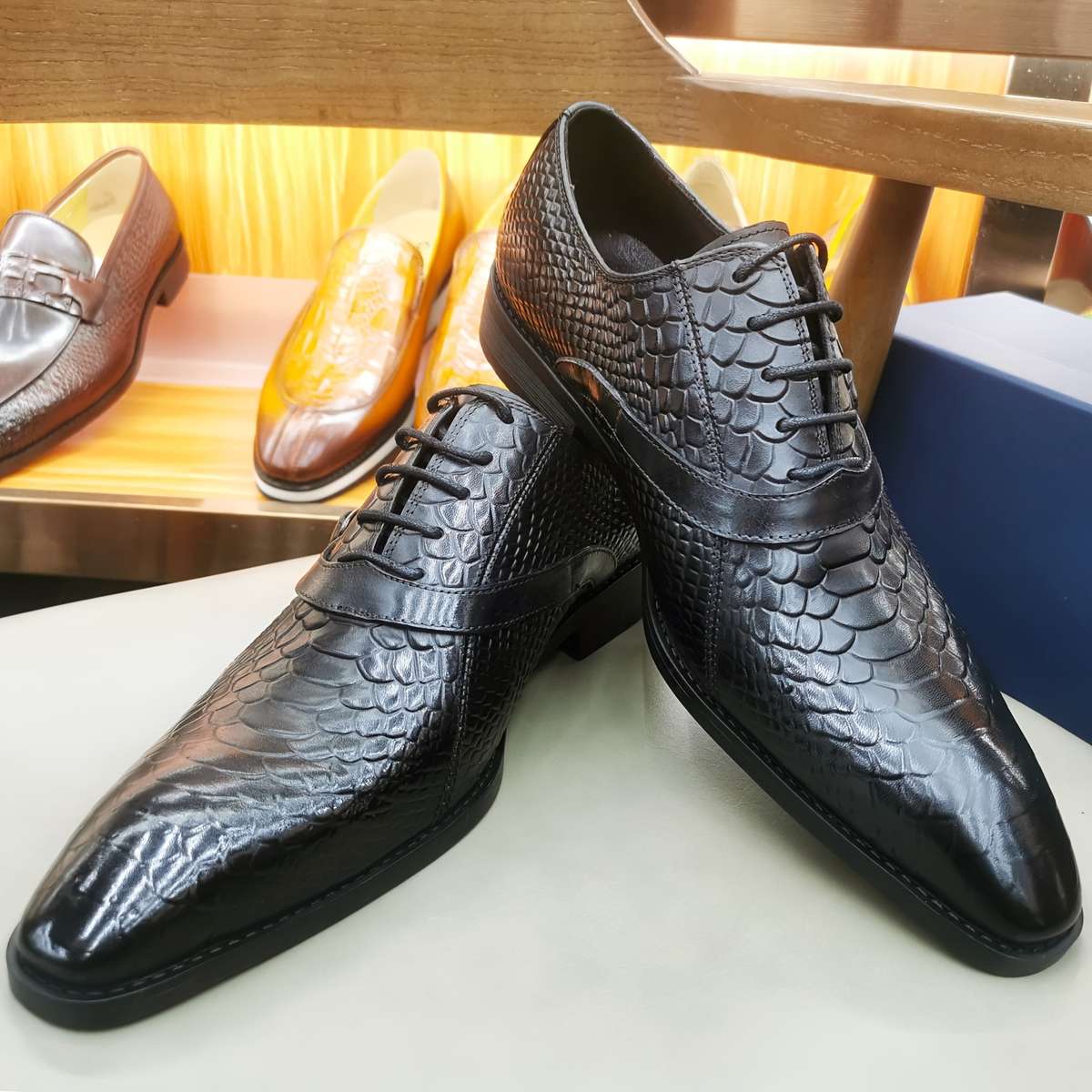 Mens Leather Shoes Color Black Sizeuk 7