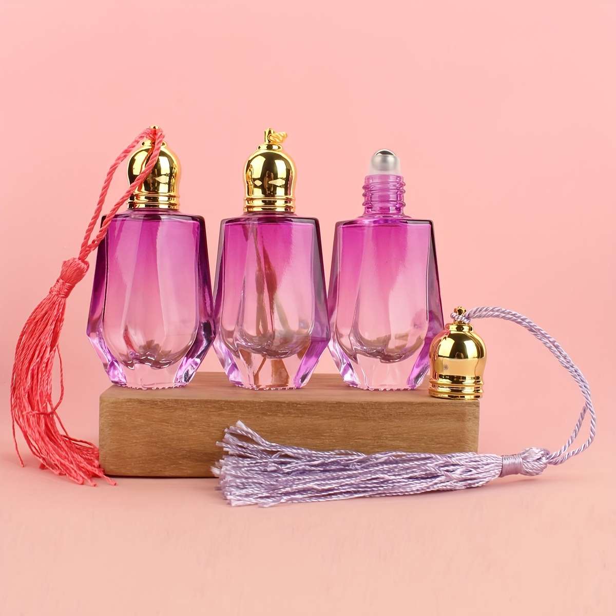 Car  Fragrance  Refill  Bottle Color 3Pcs Purple Capacity 10Ml