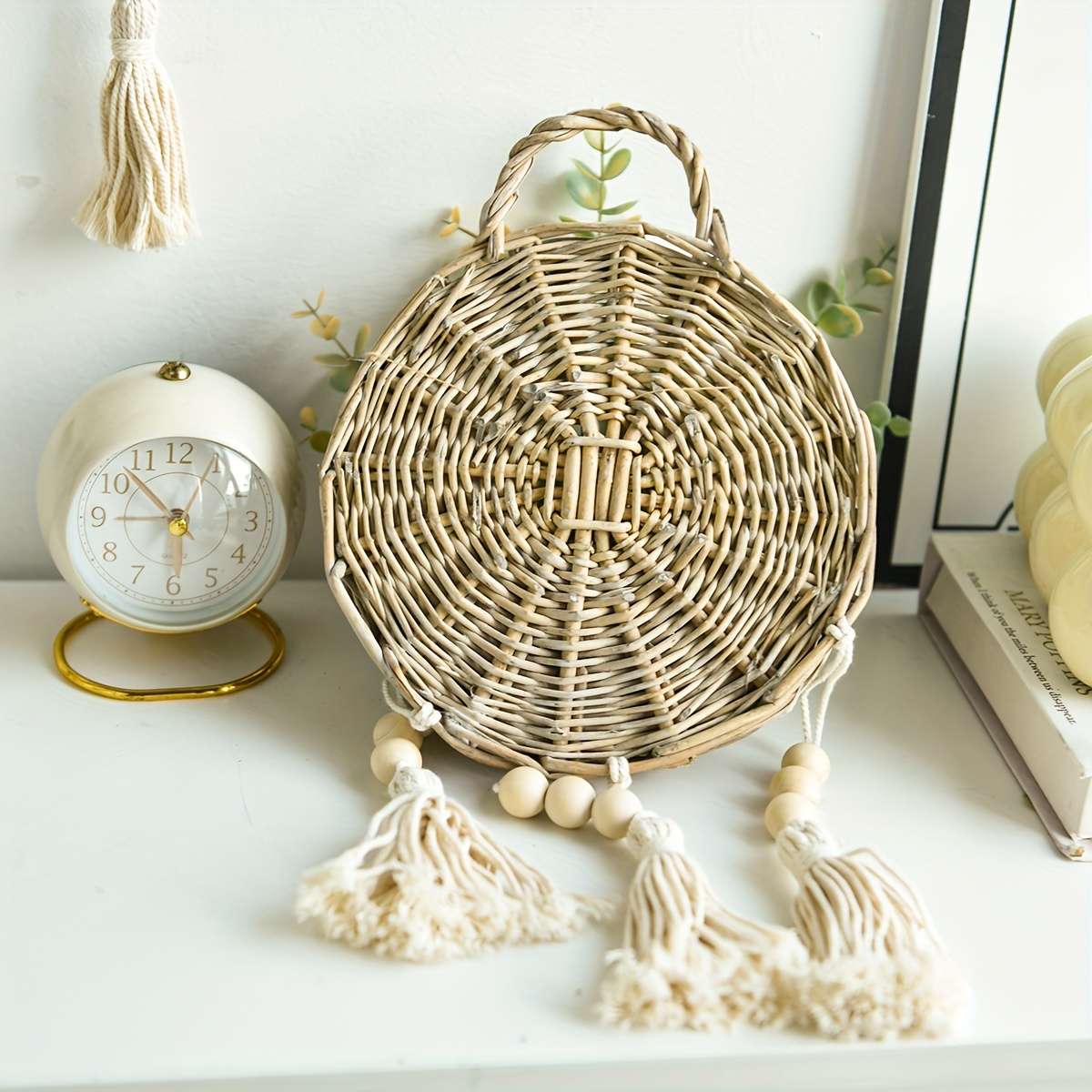 Flowerpot Color Tassel Basket