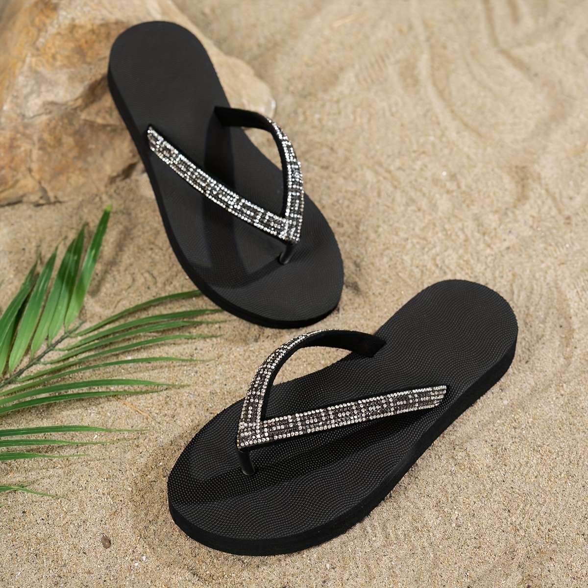 Ladies Summer Flip Flops Red Uk 3.5